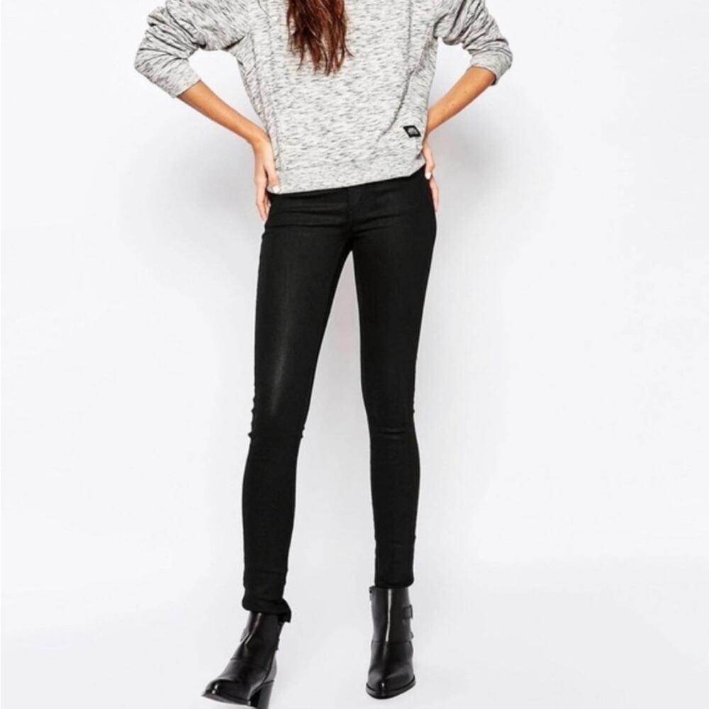 CHEAP MONDAY STOCKHOLM Coated Stretch Skinny Jeans Size 28/29